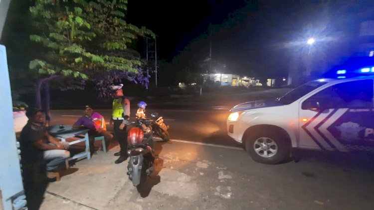 Ciptakan Kamseltibcarlantas, Sat Lantas Polres Lembata Rutin Gelar Patroli Malam Hari