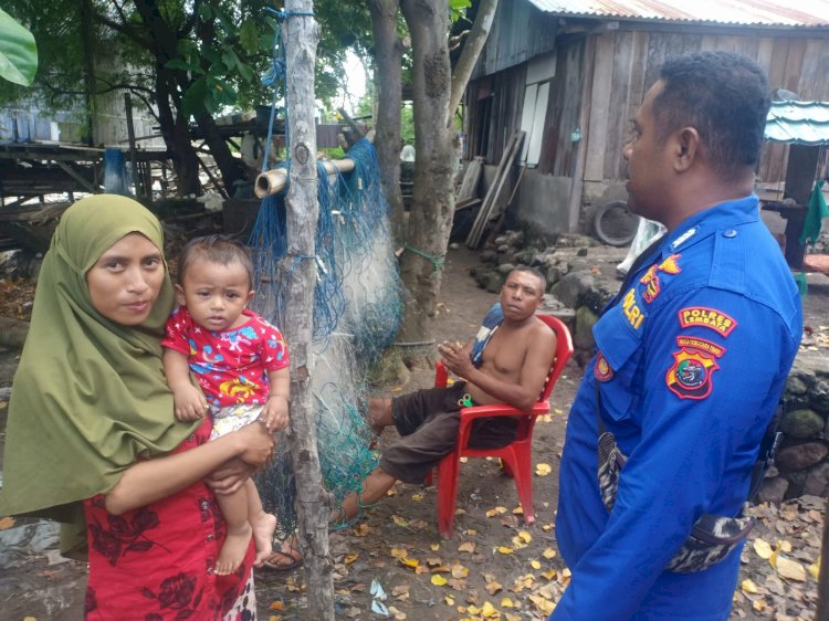 Jaga Kamtibmas di wilayah Pesisir Dan Perairan, Sat Polair Polres Lembata Lakukan Patroli Sambang