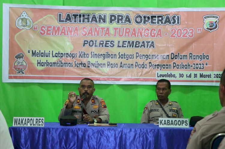 WAKA POLRES LEMBATA RESMI BUKA LAT PRA OPS SEMANA SANTA - TURANGGA 2023