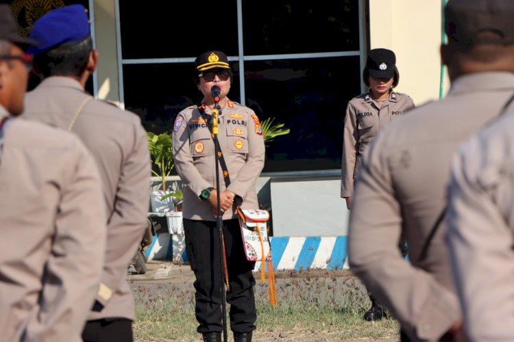 NTT Darurat TPPO, Kapolres Ingatkan Anggota Terus Berikan Himbauan Kepada Masyarakat.