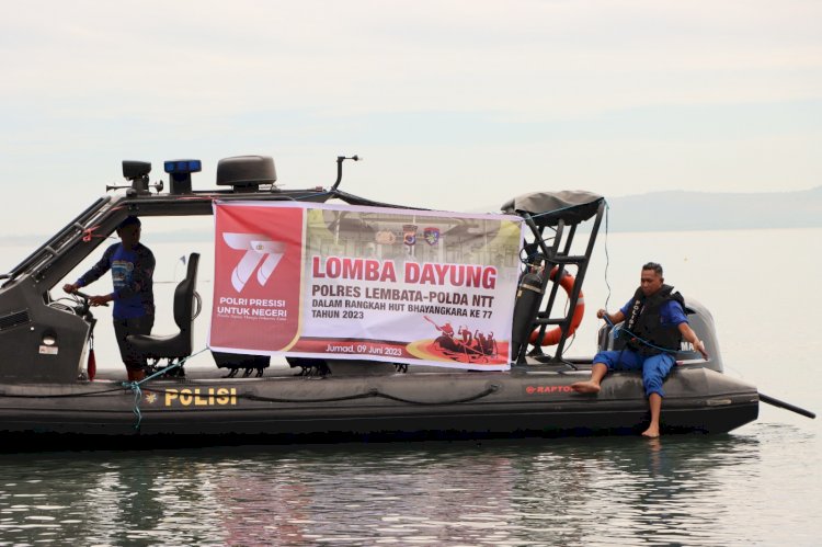 KAPOLRES LEMBATA BUKA GIAT LOMBA DAYUNG DALAM RANGKA MEMPERINGATI HUT BHAYANGKARA KE 77 TAHUN 2023