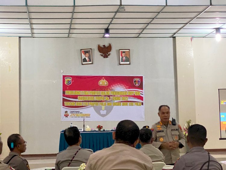 Meminimalisir Pelanggaran Anggota Polri, Propam Polda NTT Lakukan Sosialiasi di Polres Lembata.