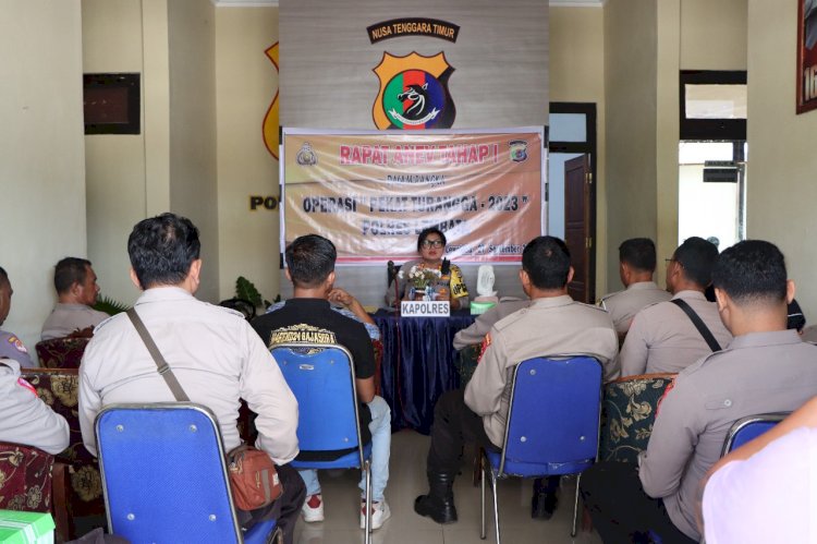 Rapat evaluasi operasi penyakit masyarakat; kapolres lembata tekankan hal-hal ini