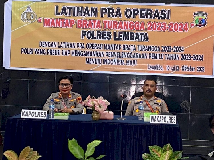 Jelang pengamanan Pemilu Pilpres 2024, Polres Lembata laksanakan Lat Pra Ops Mantap Brata turangga 2023-2024