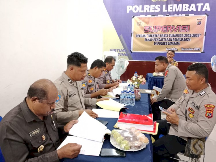 Tim Supervisi Wasosp dari Biroops Polda NTT dan Bidkeu Polda NTT Datangi Polres Lembata