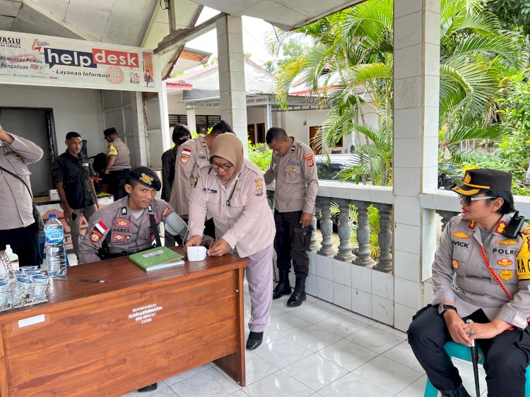 Sidokes Polres Lembata Lakukan Pengecekan Kesehatan Personil di Gudang Logistik