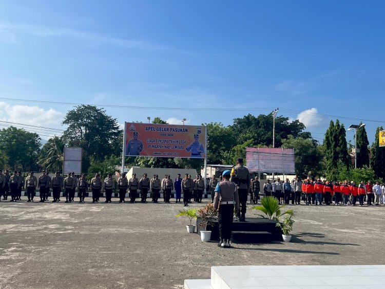 Tingkatkan kesiapsiagaan dalam penanggulangan bencana alam, Polres Lembata laksanakan apel penanggulangan bencana 2024