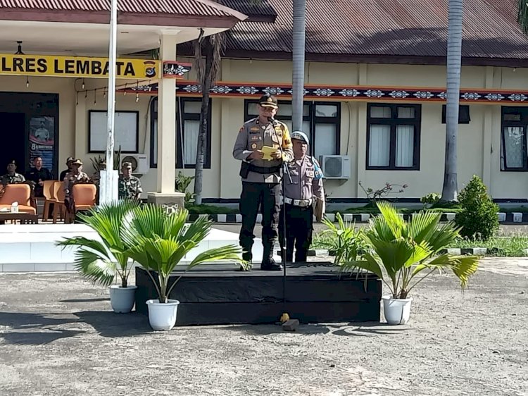 Wakapolres Lembata Pimpin Apel Gelar Pasukan Operasi Keselamatan Turangga 2024