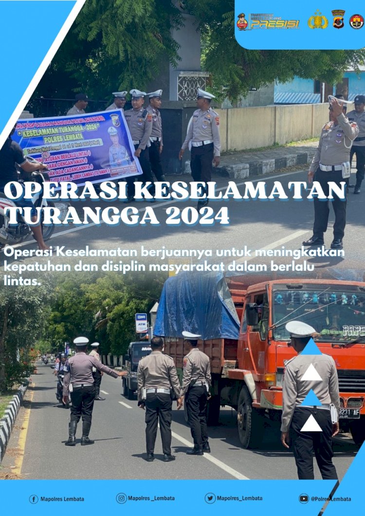 Satgas Preventif Polres Lembata Gelar Operasi Keselamatan Turangga 2024 Ciptaan Situasi Lalulintas Yang Aman