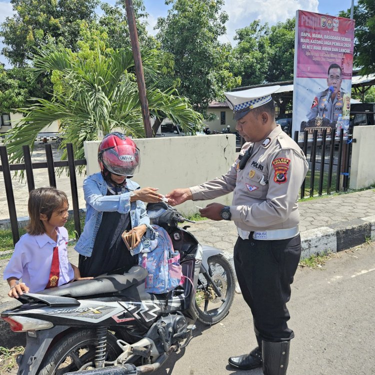 Kepolisian resort polres Lembata Polda NTT dalam hal ini satuan lalu lintas kamis 7 maret 2024 melaksanakan operasi keselamatan Turangga hari ke empat