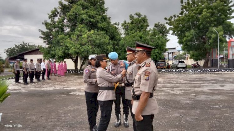 Kapolres Vivick Pimpin Apel Mutasi Dua Pejabat Perwira Polres Lembata