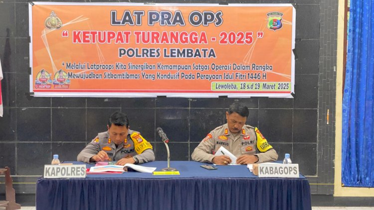 Pimpin Latihan Pra Operasi Ketupat Turangga 2025, Kapolres Lembata Tekankan Kerja Profesional Seluruh Anggota