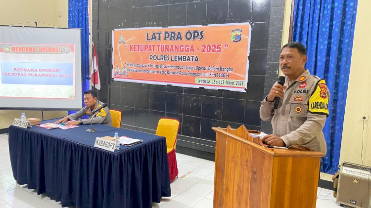Pimpin Latihan Pra Operasi Ketupat Turangga 2025, Kapolres Lembata Tekankan Kerja Profesional Seluruh Anggota