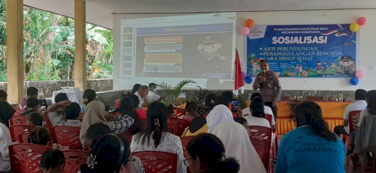 Satuan Binmas Polres Lembata lakukan sosialisasi tentang bulying/perundungan “ ini yang di sampaikan Akp Aloysius”