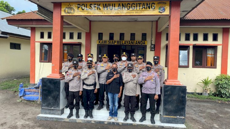 Kapolda NTT Tinjau Polsek Wulanggitang dan Beri Tali Asih untuk Personel Terdampak Erupsi