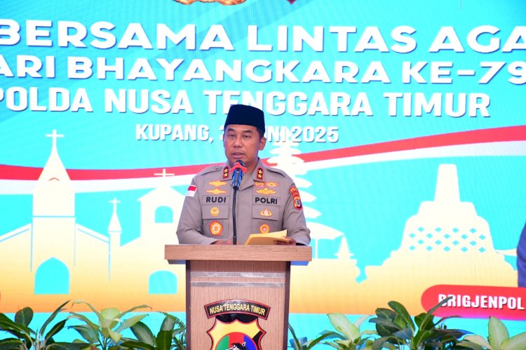 *Kapolda NTT Pimpin Doa Bersama Lintas Agama, Pererat Kebersamaan Jelang HUT Bhayangkara ke-79*