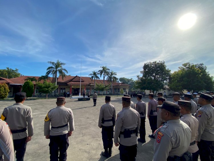 KAPOLRES LEMBATA PIMPIN LANGSUNUPACARA KESADARAN NASIONAL  BULAN APRIL 2026 DI POLRES LEMBATA