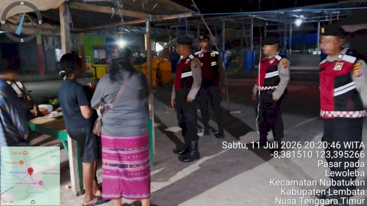 Patroli Malam Sat Samapta Polres Lembata Sisir Lokasi Rawan Pencurian, Berikan Rasa Aman kepada Masyarakat.