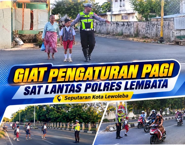 Giat Pengaturan Pagi Satlantas Polres Lembata, Wujudkan Kamseltibcarlantas yang Aman dan Nyaman.