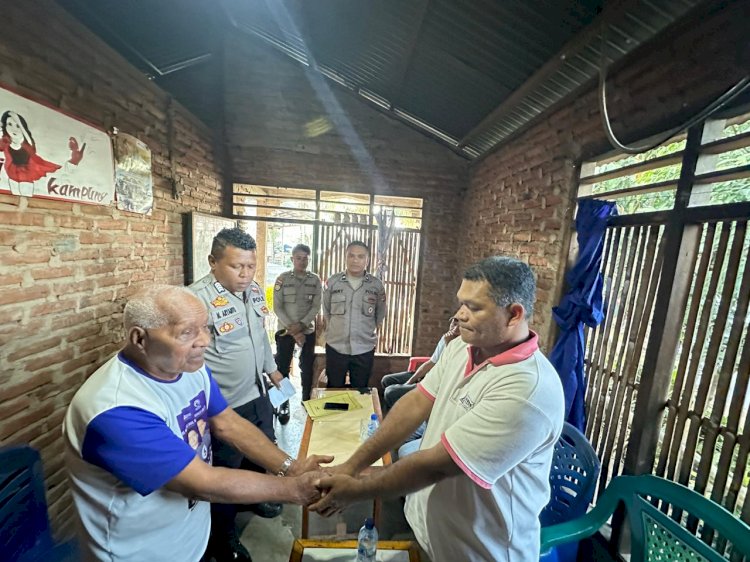Polsubsektor Wulandoni Berhasil Selesaikan Sengketa Benda Adat yang Berlangsung Selama 74 Tahun Melalui Problem Solving.