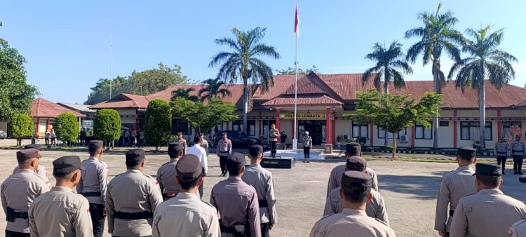 Kapolres Lembata Pimpin Apel Jam Pimpinan, Tekankan Profesionalisme Anggota dan Jaga Kamtibmas.