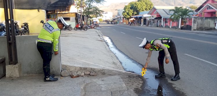 Kecelakaan Tunggal di Wangatoa, Pengendara Diduga Mengalami Pusing Saat Berkendara.