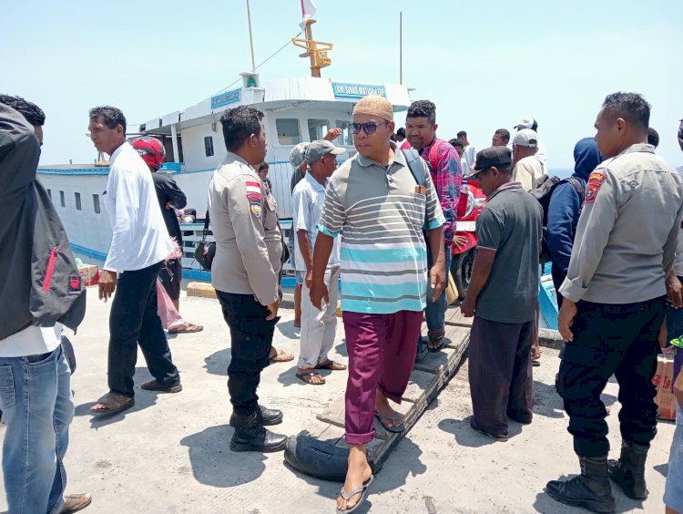Pos Pam KPPP Laut Udara Lewoleba Pastikan Aktivitas Kapal dan Penumpang Berjalan Aman
