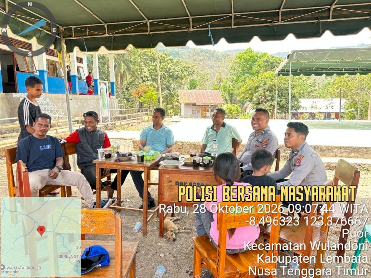 Pererat Kedekatan dengan Warga, Polsubsektor Wulandoni Gelar Polisi Kumpul Bersama Masyarakat.