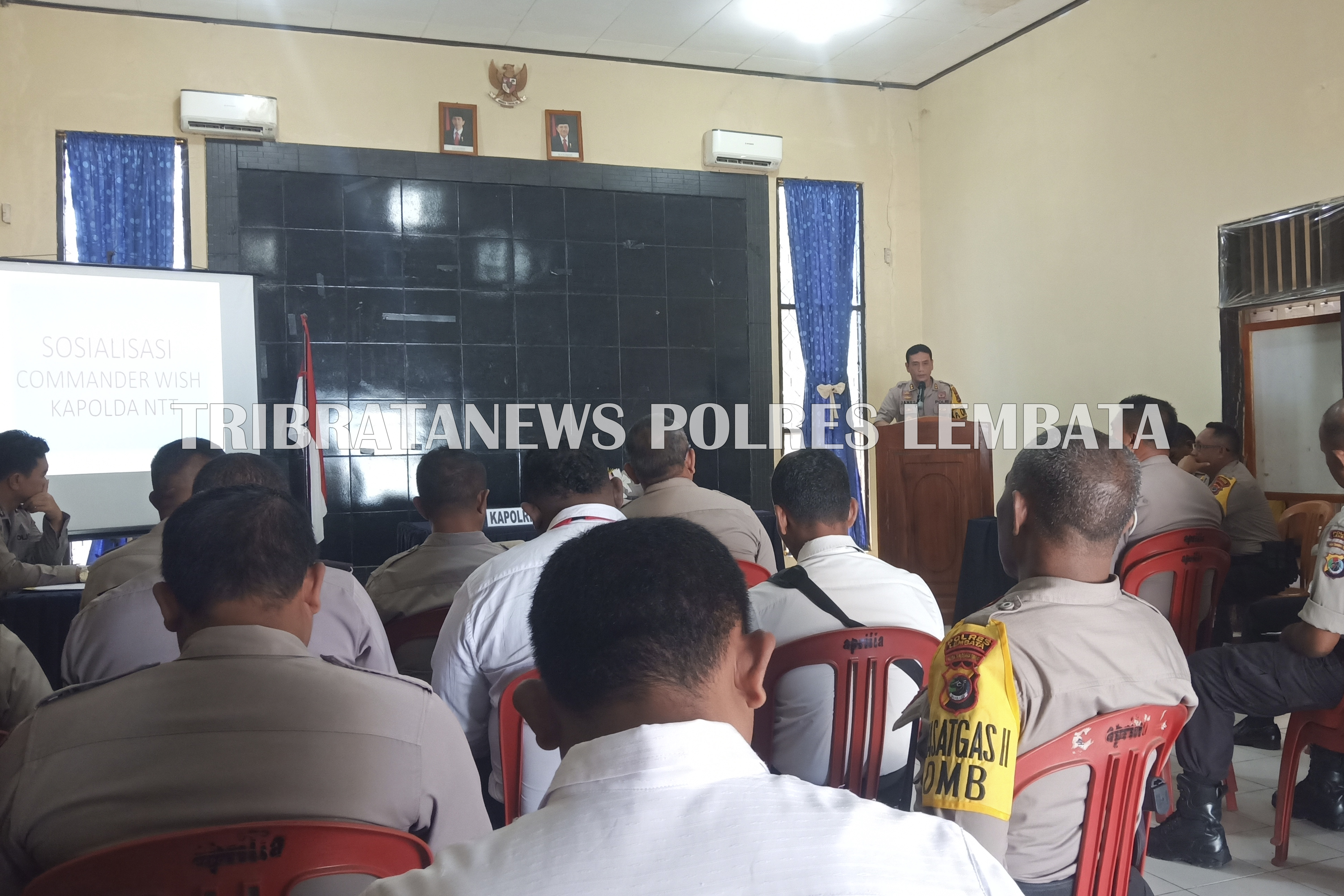 KAPOLRES LEMBATA TERUSKAN COMANMANDER WISH KAPOLDA NTT KE PADA SELURUH JAJARAN POLRES LEMBATA