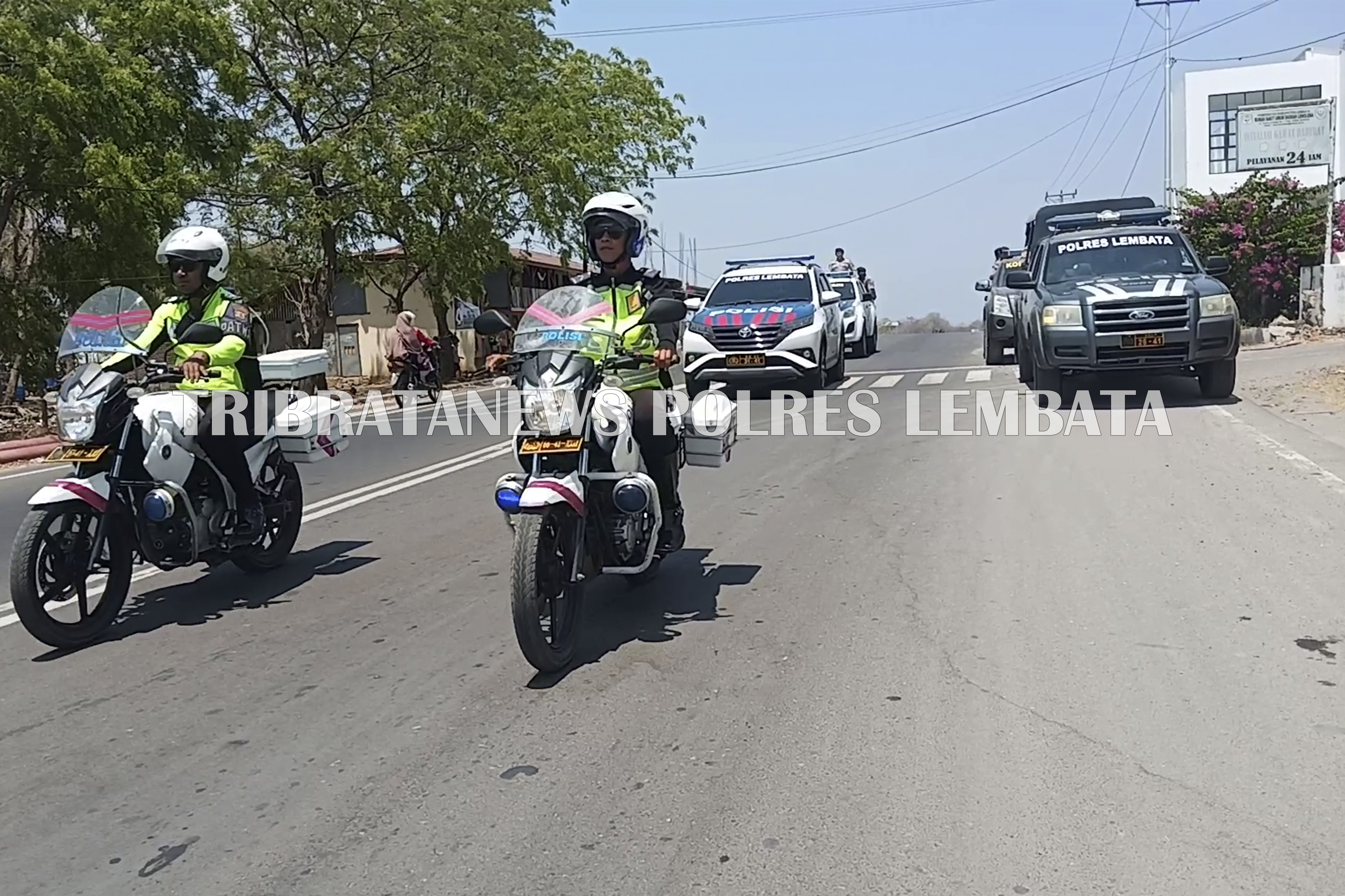 SIAGA 1 PELANTIKAN PRESIDEN DAN WAKIL PRESIDEN, POLRES LEMBATA LAKUKAN PATROLI SKALA BESAR