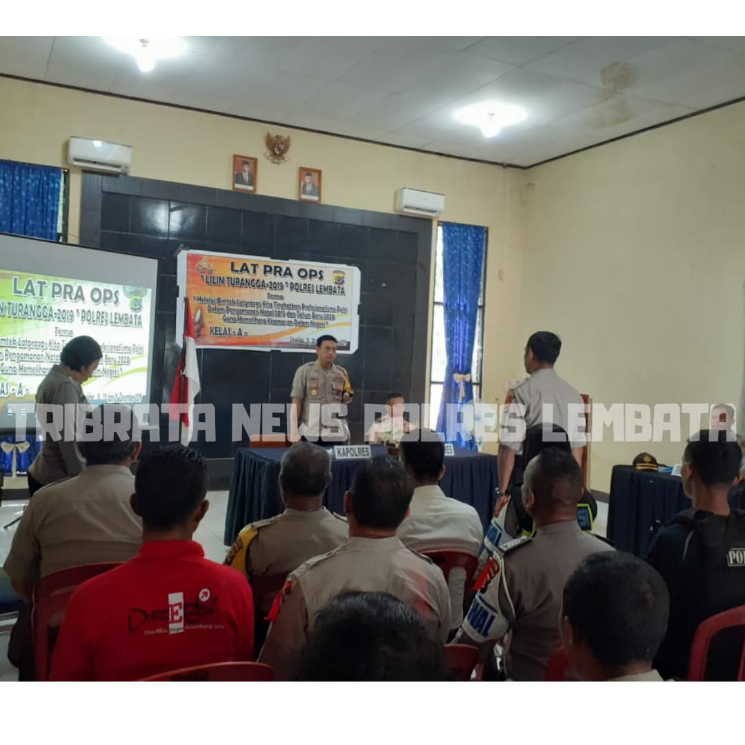 POLRES LEMBATA MENGGELAR LATIHAN PRA OPERASI LILIN TURANGGA 2019