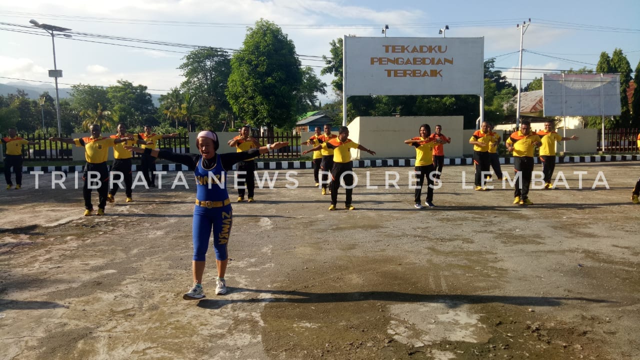 JAGA KEBUGARAN TUBUH, PERSONIL POLRES LEMBATA LAKUKAN INI